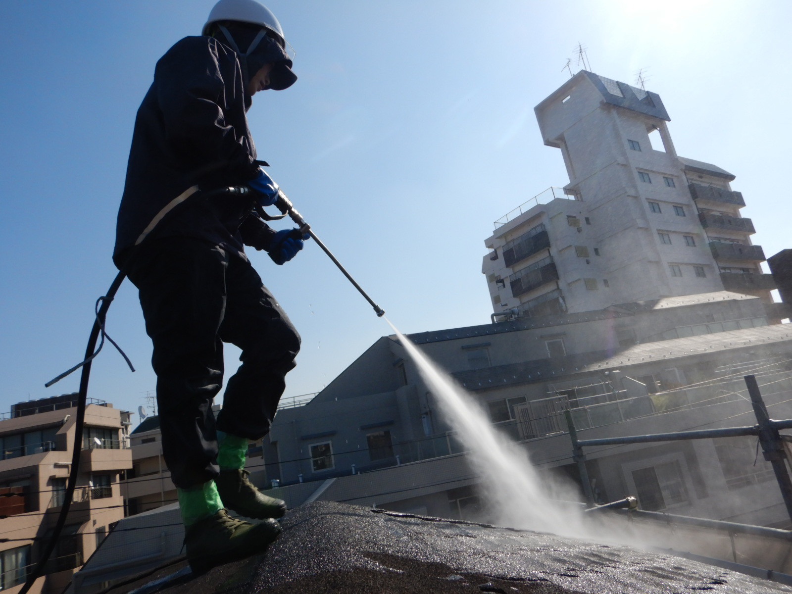 屋根高圧洗浄